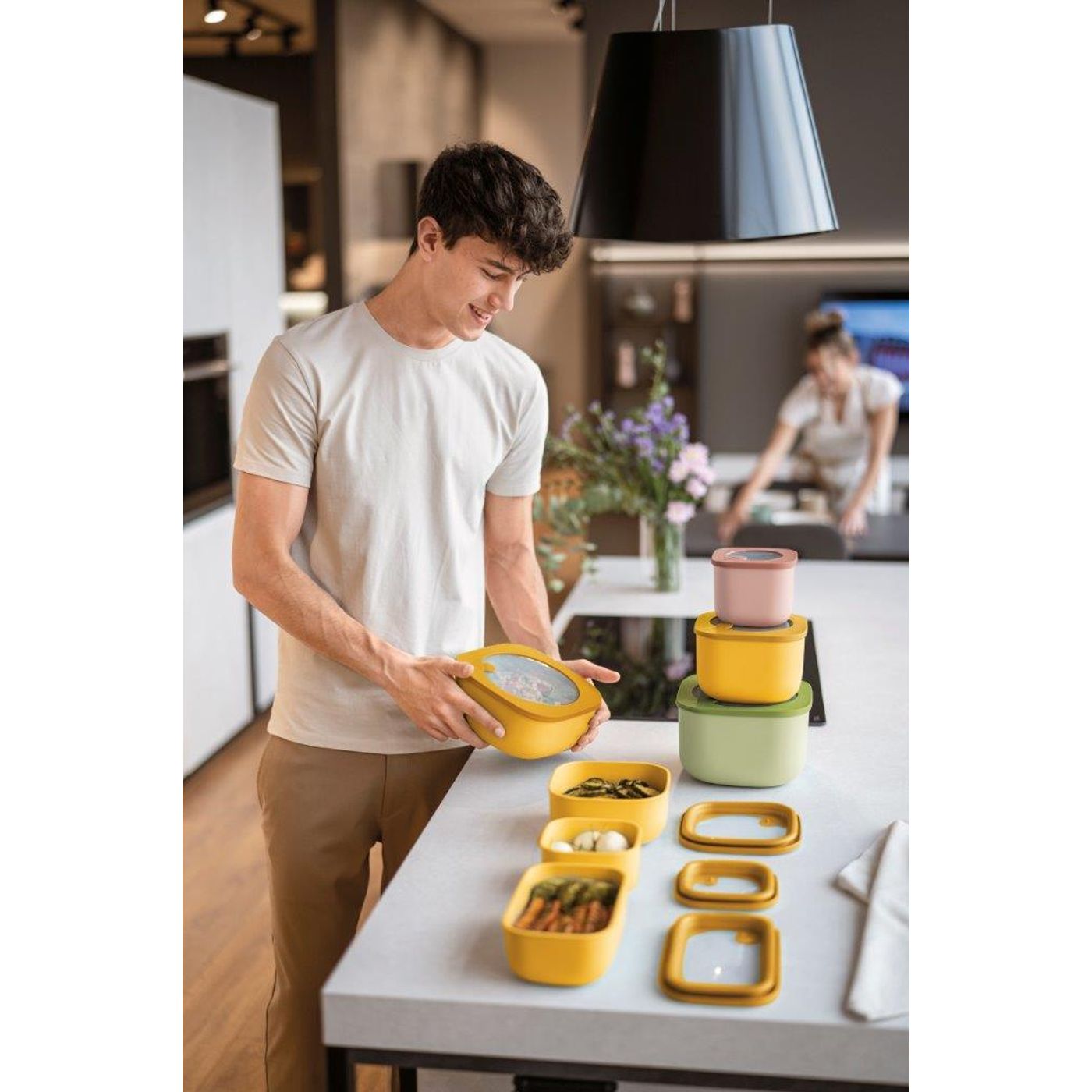Boîte de conservation STORE&MORE BIO 1,9 L Jaune
